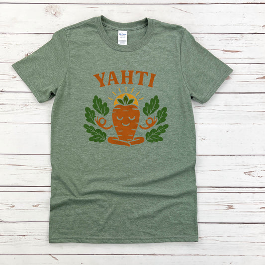 Yoga-Inspired Unisex Softstyle T-Shirt - 'Yahti' Design, Comfortable Casual Wear, Meditation Top, Gift for Yogis, Mindfulness Apparel